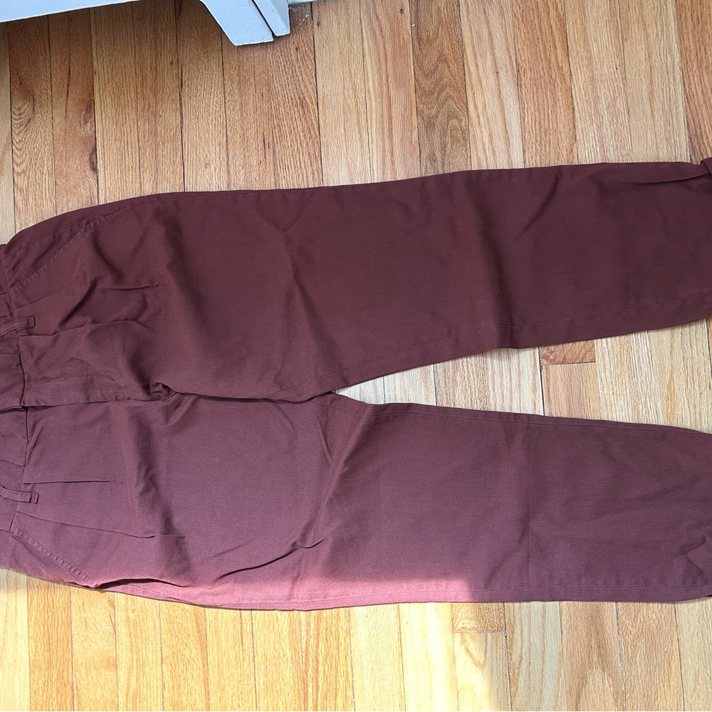 Women's Paperbag Waist Rust Chinos